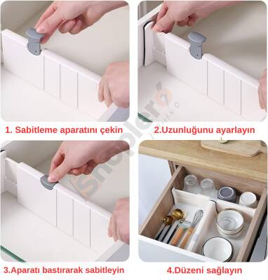 Büyük Boy Ayarlı Çekmece Ayırıcı 2'li Paket - 4