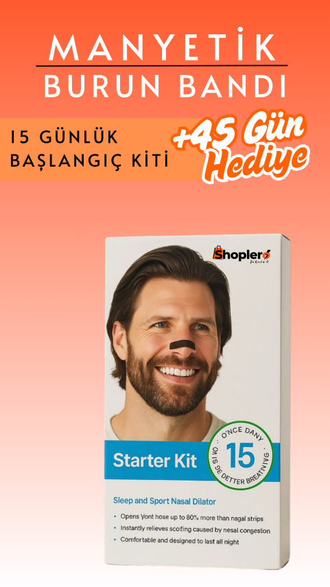 Manyetik Burun Bandı Başlangıç Kiti +45 Gün Hediyeli - 1