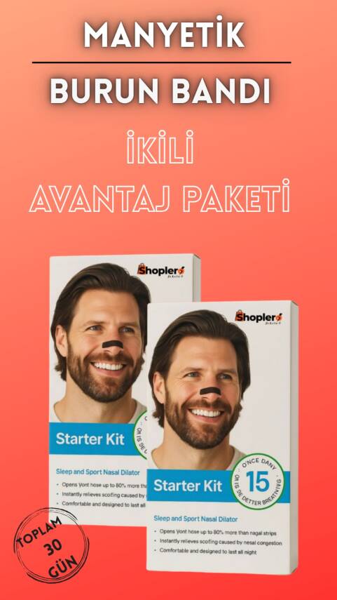 Mıknatıslı Burun Bandı 2’li Set – Horlama Azaltıcı - 1