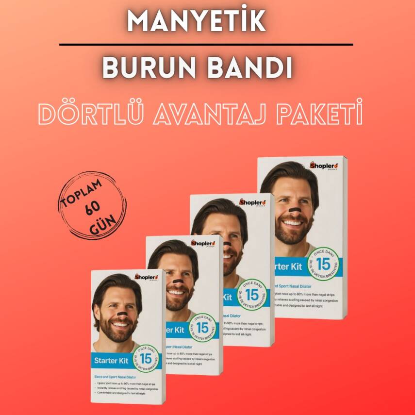 Mıknatıslı Burun Bandı 4’lü Set – Horlama Azaltıcı - 5