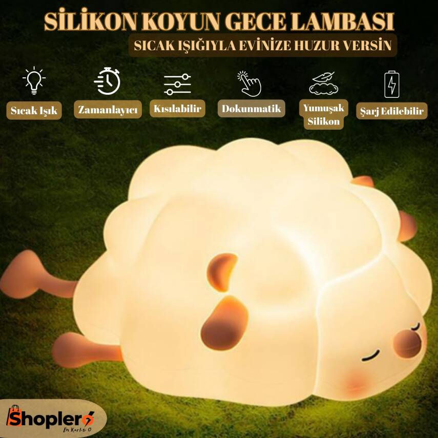 Silikon Koyun Gece Lambası - 1