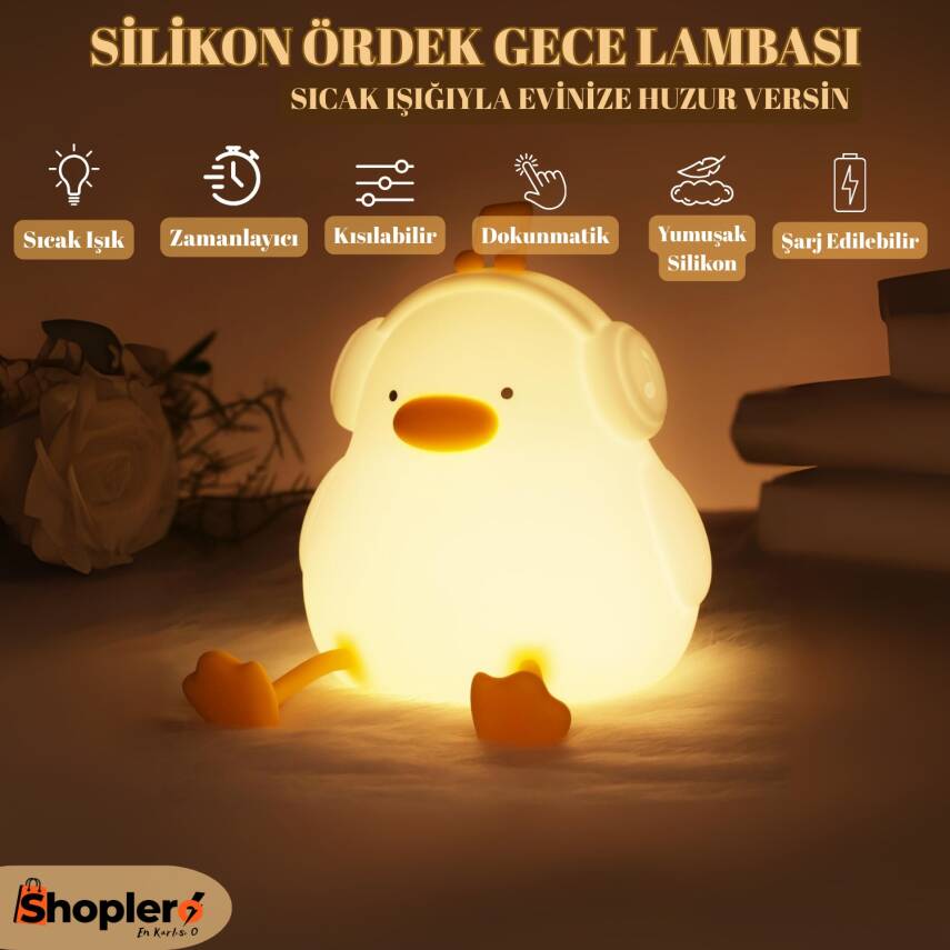 Silikon Ördek Gece Lambası - 1